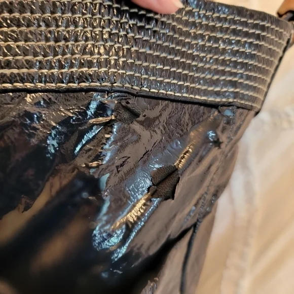 Milly Black Patent Leather Tote Bag - Picture 3 of 5